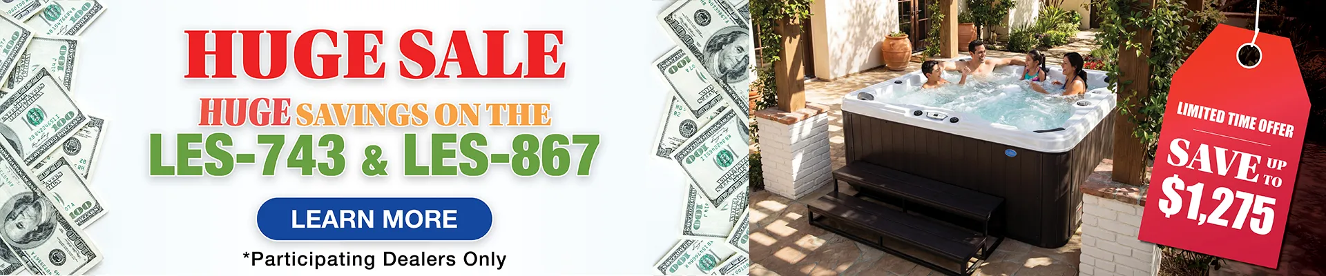 Calspas hot tub being used in a family setting - Savannah